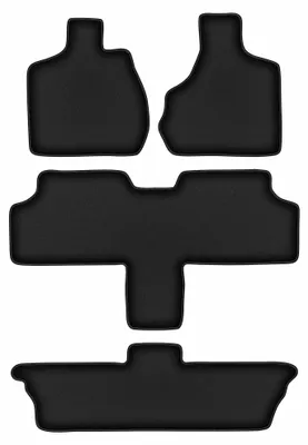 Produktbild von Velours-Fußmatten für Chrysler Grand Voyager III 2000-2008 (7-Sitzer) – 4-tlg, Schwarz, passgenau – Wielganizator DURBAN