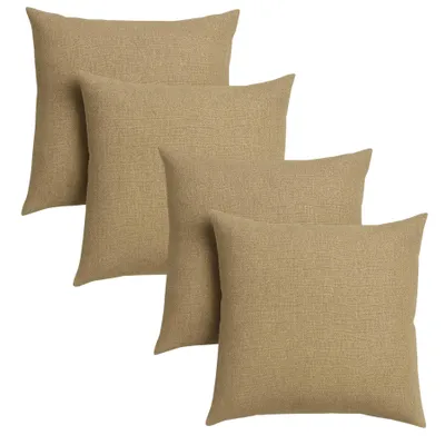 Produktbild von sleepling - 4er Set Sofakissen, 40 x 40 cm, Dekokissen, Kopfkissen, hellbraun