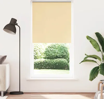 Image de Maison Exclusive - Store occultant beige 90 x 210 cm Largeur du tissu 85,7 cm Polyester