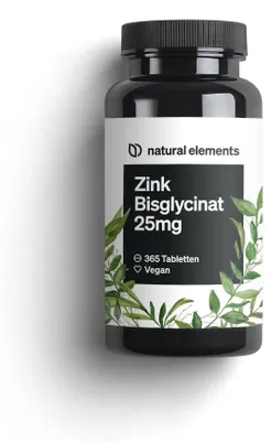 Produktbild von Zink Bisglycinat Tabletten 25mg - 365  Tabletten_für 12 Monate