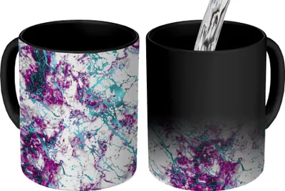 Produktbild von MuchoWow® Zauber Tasse Zaubertasse Magic Marmor - Luxus - Design 350 ml Farbwechsel Becher Geschenk Geschenkidee - Magic-Tasse - Fototasse - Keramiktassen - Bilder - Tasse Kaffee - Getränkbecher - Kaf
