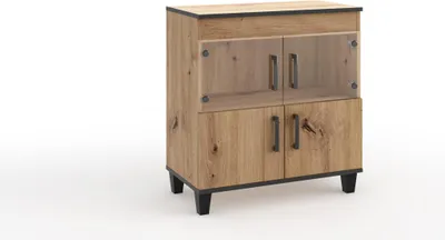 Immagine prodotto di Cassettiera piccola in vetro NAIRI - rovere artigianale