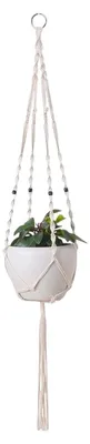 Image de Suspension en macramé pour pots de fleurs et décoration murale