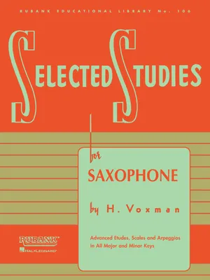 Obrázok produktu pre Selected Studies Saxophone Sheet Music Advanced Etudes and Exercises Rubank Educational Library Vol. 106 Woodwind Method Book