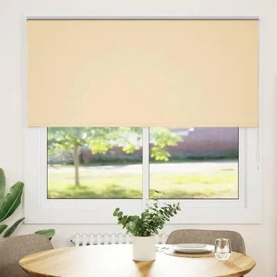 Image de vidaXL Store d'obscurcissement Beige 165x130 cm Largeur de tissu 161,6 cm
