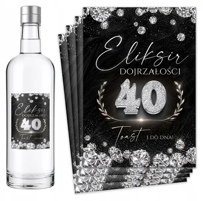Obrázek produktu pro Narozeninové etikety na láhve 18 20 30 40 50 60 70 - 8 ks