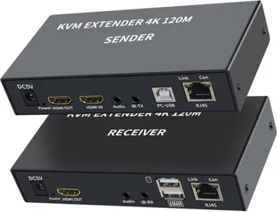 Immagine prodotto di Extender KVM XYKJOBC 4K 120M HDMI USB kit per controllo remoto del computer