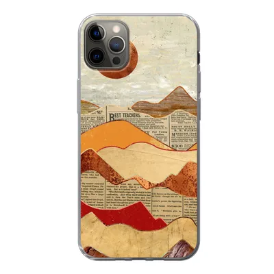 Produktbild von MuchoWow® Handyhülle Schutzhülle Hülle für iPhone 12 Pro Max Vintage - Zeitung - Marmor Silikon Softcase Handy Hülle - Hartschale