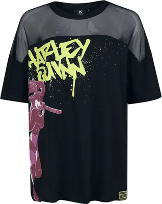 Produktbild von Batman T-Shirt Damen Harley Quinn schwarz Fan-Merch, Filme 100% Baumwolle L