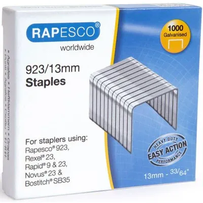 Zdjęcie produktu dla RAPESCO  1484 RAPESCO Heftklammern 923/13, verzinkt, 1.000 Stück