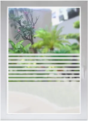 Produktbild von INDIGOS UG Sichtschutzfolie Glasdekorfolie Fensterfolie Stripes satiniert blickdicht ORACAL® - 800mm Breite x 500mm Höhe