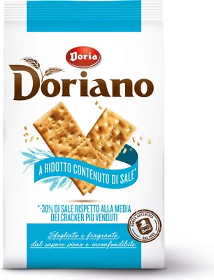 Produktbild von 3x Doria Doriano Crackers ohne Salzkörner Salzgebäck gesalzen 700g kekse