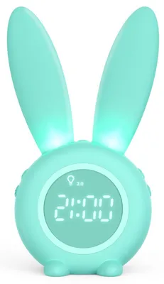 Immagine prodotto di Sveglia luminosa per bambini, design coniglio carino. Lampada da comodino creativa per bambini