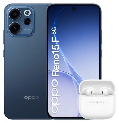 Produktbild von OPPO Reno15 F 5G Twilight Black Box 16 7 cm (6.57 ) Dual-SIM Android 16.0 USB Typ-C 8 GB 256 GB 6500 mAh Schwarz