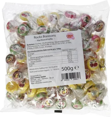 Produktbild von Sweet Flash Rocks Bonbons mit Motiven Fruchtgeschmack 500 g