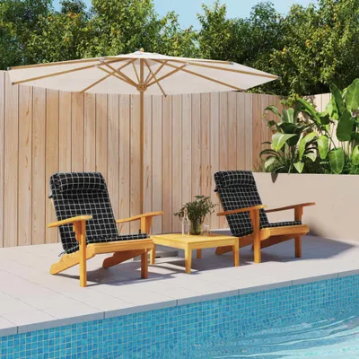 Produktbild von Möbel Adirondack-Auflagen 2 Stk. Schwarz Karomuster Oxford-Gewebe - Gartenmöbelauflagen 361846