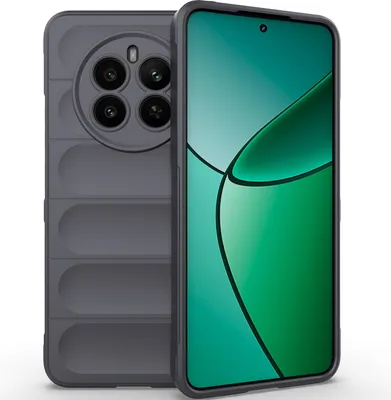 Immagine prodotto di Custodia per Realme 12+ Custodia protettiva in silicone TPU morbido antiurto Grigio scuro
