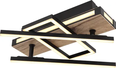 Produktbild von Globo Lighting Deckenleuchte Metall schwarz matt, LED