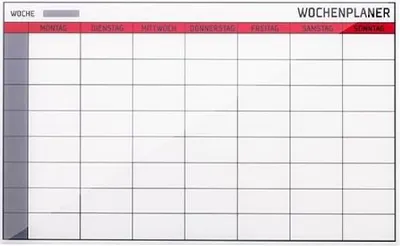 Produktbild von Glasboard Wochenplaner 7 Tage 78x48cm
