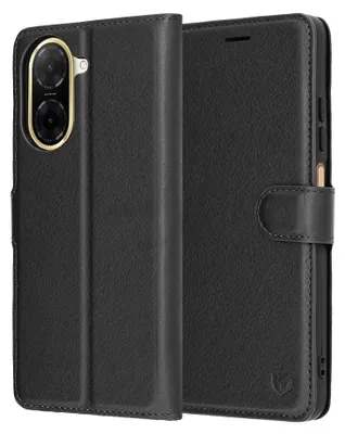 Produktbild von Techsuit Lederhülle für Xiaomi Redmi A5 4G (Standard) - Schwarz