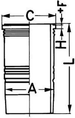 Produktbild von KOLBENSCHMIDT Zylinderlaufbuchse 89186110 für MAZ-MAN F 2000 10,07mm 270mm 144,5mm