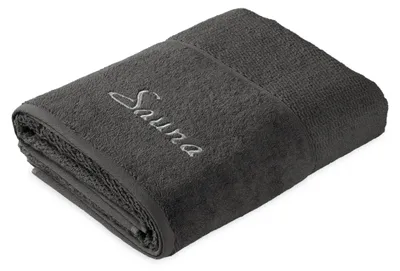 Produktbild von frottana Pearl Saunatuch 80 x 200 cm aus 100% Baumwolle, graphite