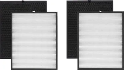 Produktbild von Trade-Shop 4in1 Filter-Set (2x HEPA-Filter + 2x Aktivkohlefilter) kompatibel mit Philips AC3256/10 AC3259/10 AC4550/10 ersetzt FY3432/10 FY3433/10