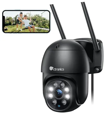 Immagine prodotto di Telecamera di sorveglianza PTZ - Wi-Fi - Esterno - 2K 3MP - IP66 - Rilevamento persone - Audio bidirezionale
