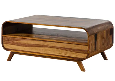 Image de MASSIVMOEBEL24 | Table basse en bois de Sheesham 120x70x50 marron foncé laqué MAILAND #231