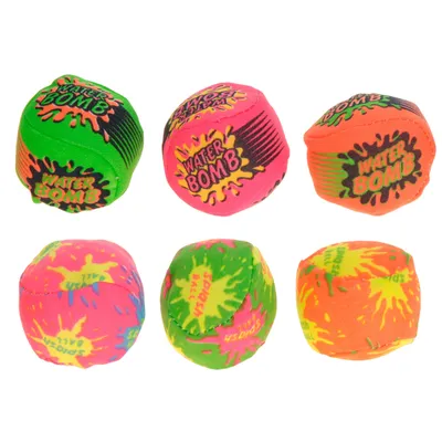 Productafbeelding van 6 stuks waterballen, spuitballen, splashballen, 5 cm