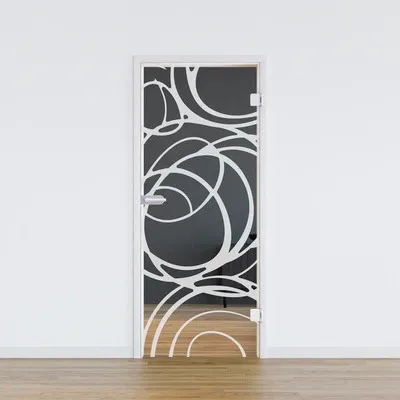 Produktbild von Pertura Glastür Komplettset Glera Mystic 01 959x1960x8 mm Rechts inkl. Beschlag Jonte Studio Business unverschließbar