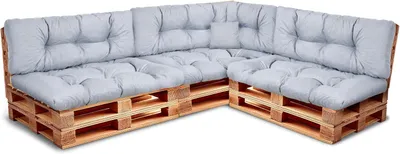 Produktbild von Best Wool palettenkissen set, wetterfest & wasserdicht – hellgrau (3×120x40, 3×120x80, 60x40, 40x40 cm)