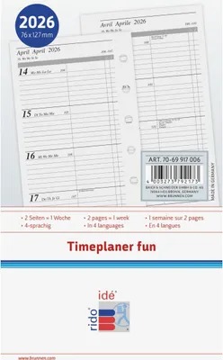 Image de rido/idé 7069917006 TimeplanerA7 Insertion 2pages/1semaine
