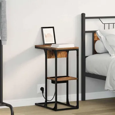 Obrázek produktu pro vidaXL Noční stolek, kouřový dub, 41,5 x 26 x 60,5 cm, dřevotříska