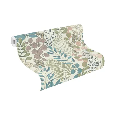 Produktbild von Vliestapete 465310 Tapete Botanical Dschungel 53 x 1005 cm Rasch Salsa Grün