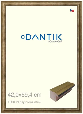 Obrázek produktu pro DANTIK rámeček 42x59,4 | TRITON bílý bronz (Plexi Čiré)