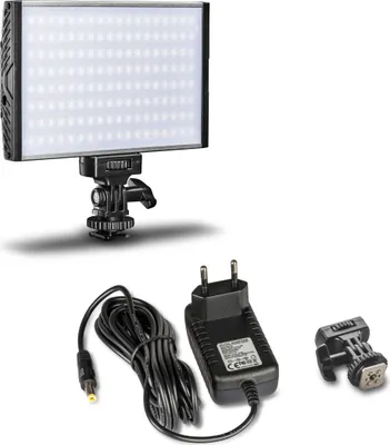 Produktbild von Walimex pro LED Niova 150 Bi Color Videoleuchte inkl. Netzteil, On-Camera Fotolampe 15 W, Videolicht mit einstellbarer Farbtemperatur 3200-566 K, Studiolicht dimmbar