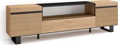 Immagine prodotto di COZY Mobile TV Soggiorno, 200x35x57cm, Per TV fino a 80, Design industriale, Rovere