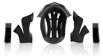 Produktbild von ACERBIS Impact MX- Enduro Helmfutter und Wangenpolster - Grau/Schwarz - L