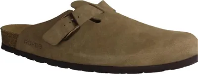 Produktbild von Rohde 6694-75 Herrenpantolette, Leder, Camel (Beige), Glogs - Haus - hüttenschuhe Herren Hausschuhe, Beige, leder (velour)