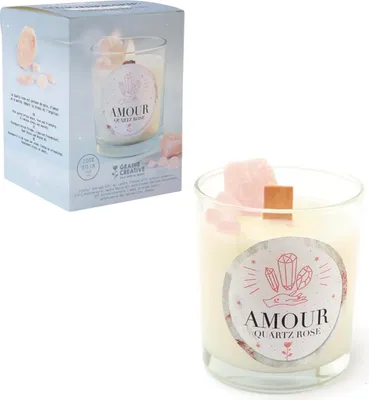Image de Kit Diy Bougie Lithotherapie Quartz Rose - Graine Creative