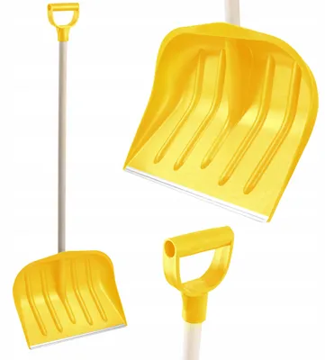 Zdjęcie produktu dla Łopata Szufla Do Śniegu Drewniany Trzonek 140cm ŻÓŁTA