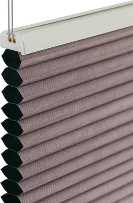 Produktbild von Deco4Me Wabenplissee Klemmfix ohne Bohren – Honeycomb Plissee, Verdunkelung, blickdicht – 90 x 140 cm, Silbergrau-Braun
