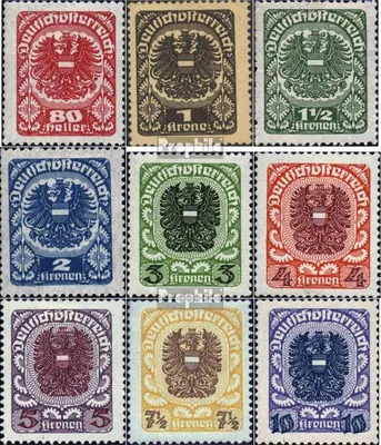 Produktbild von Briefmarken Österreich 1920 Mi 312x-320x (kompl.Ausg.) gestempelt Wappen