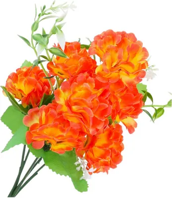 Produktbild von Dekolo Künstliche Blumen Dekorationen Deko Pflanzen Blumensträuße Nelken Rot 33cm