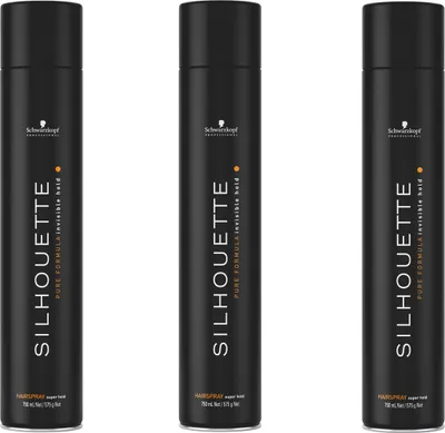Zdjęcie produktu dla Lakier do włosów Schwarzkopf Silhouette Super Hold 750ml x3