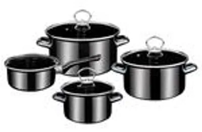 Immagine prodotto di GSW Profi-Black-Star Set di pentole da 4 pezzi, lavabili in lavastoviglie