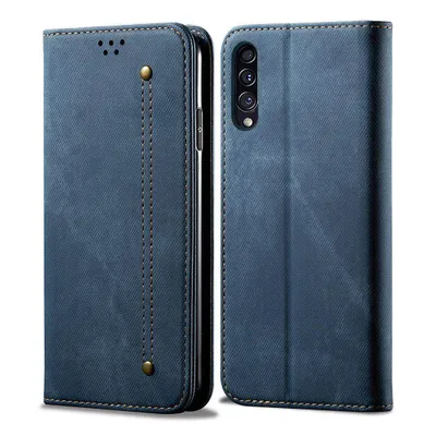 Image de Galaxy A50 Case, étui portefeuille en cuir avec fermeture magnétique et fonction stand pour Samsung Galaxy A50 / A50S / A30S bleu