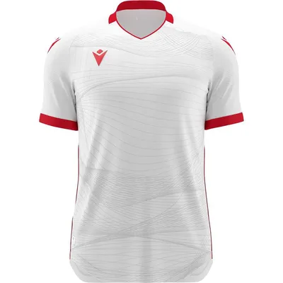 Produktbild von Macron Wyvern Eco Trikot Kurzarm Herren - Weiß / Rot  | Größe: S
