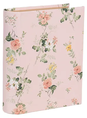 Immagine prodotto di Clayre & Eef Scatola porta libri 17x14x5 cm Fiori di cartone rosa